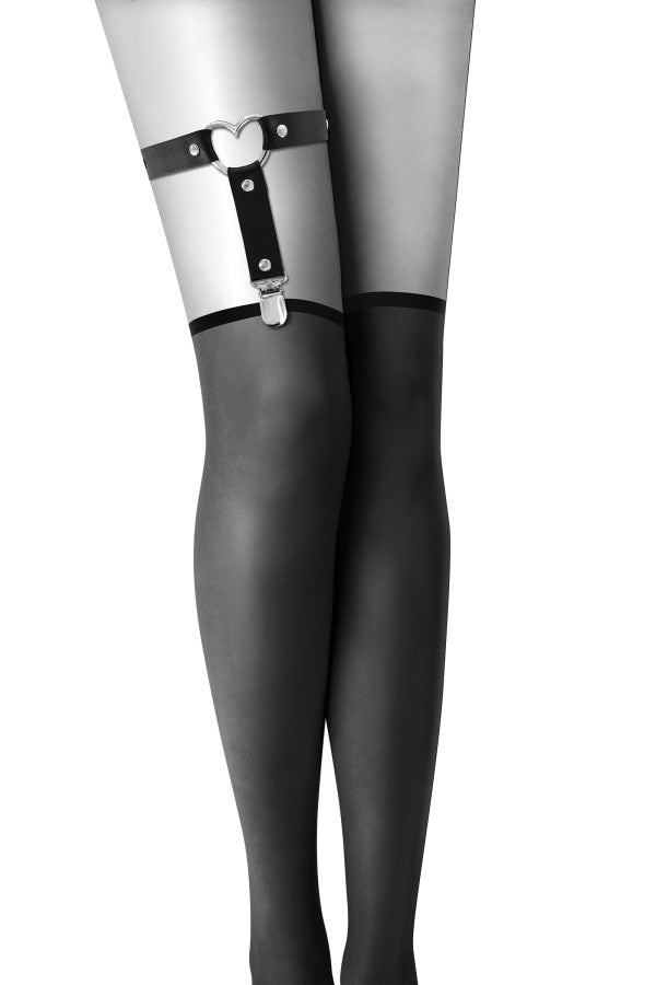 Bijoux Pour Toi - Garter with Heart - Black