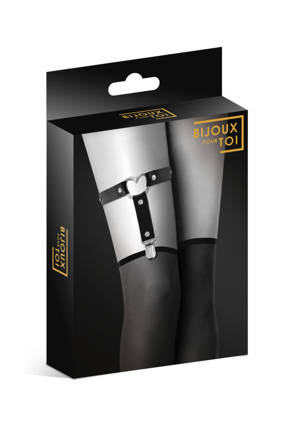Bijoux Pour Toi - Garter with Heart - Black