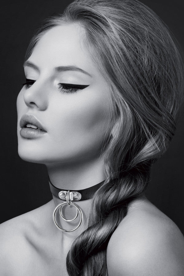 Bijoux Pour Toi - Collana con doppio anello - Nero