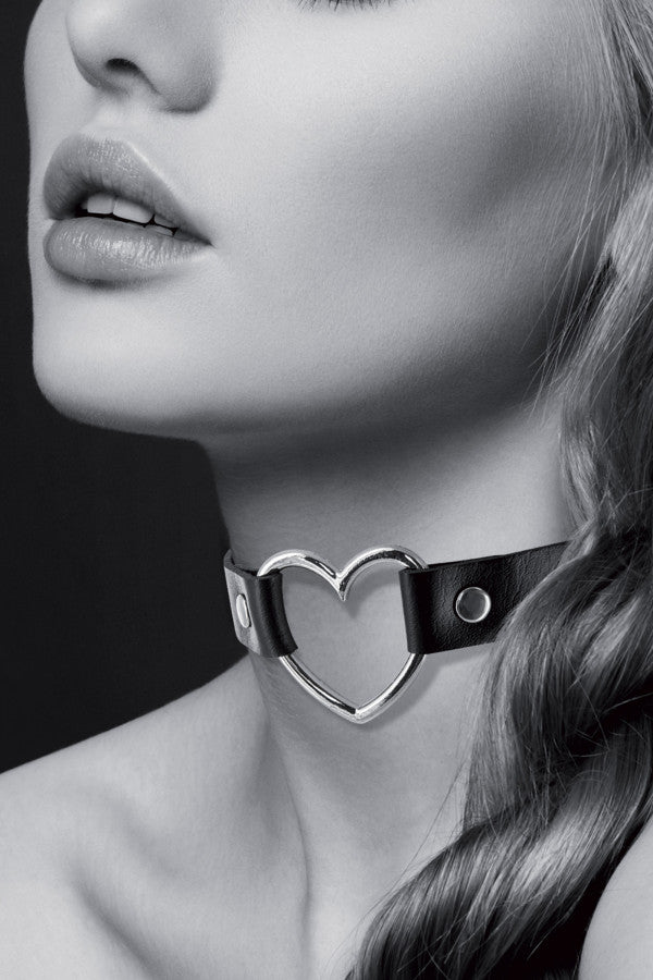 Bijoux Pour Toi - Heart Collar - Black
