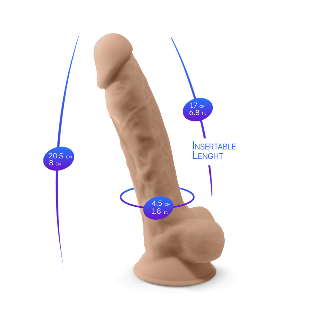 Silexd - Dildo in Silicone Premium MOD.1 20 cm - Color Carne