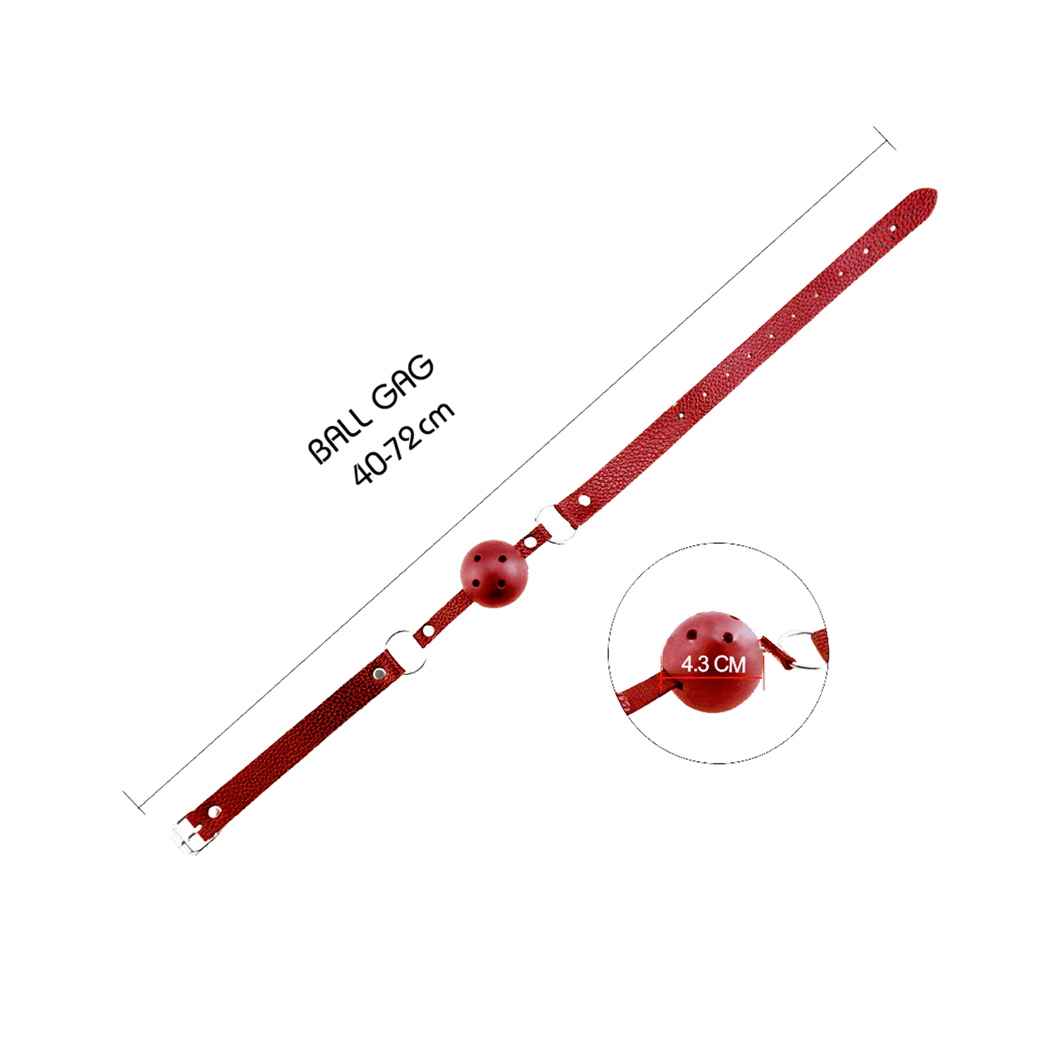 Vivo - Bavaglio a sfera Discrezione - Rosso