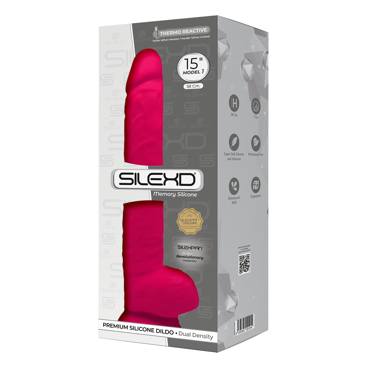 Silexd - Dildo Premium in Silicone Mod.1 15'' - Fucsia