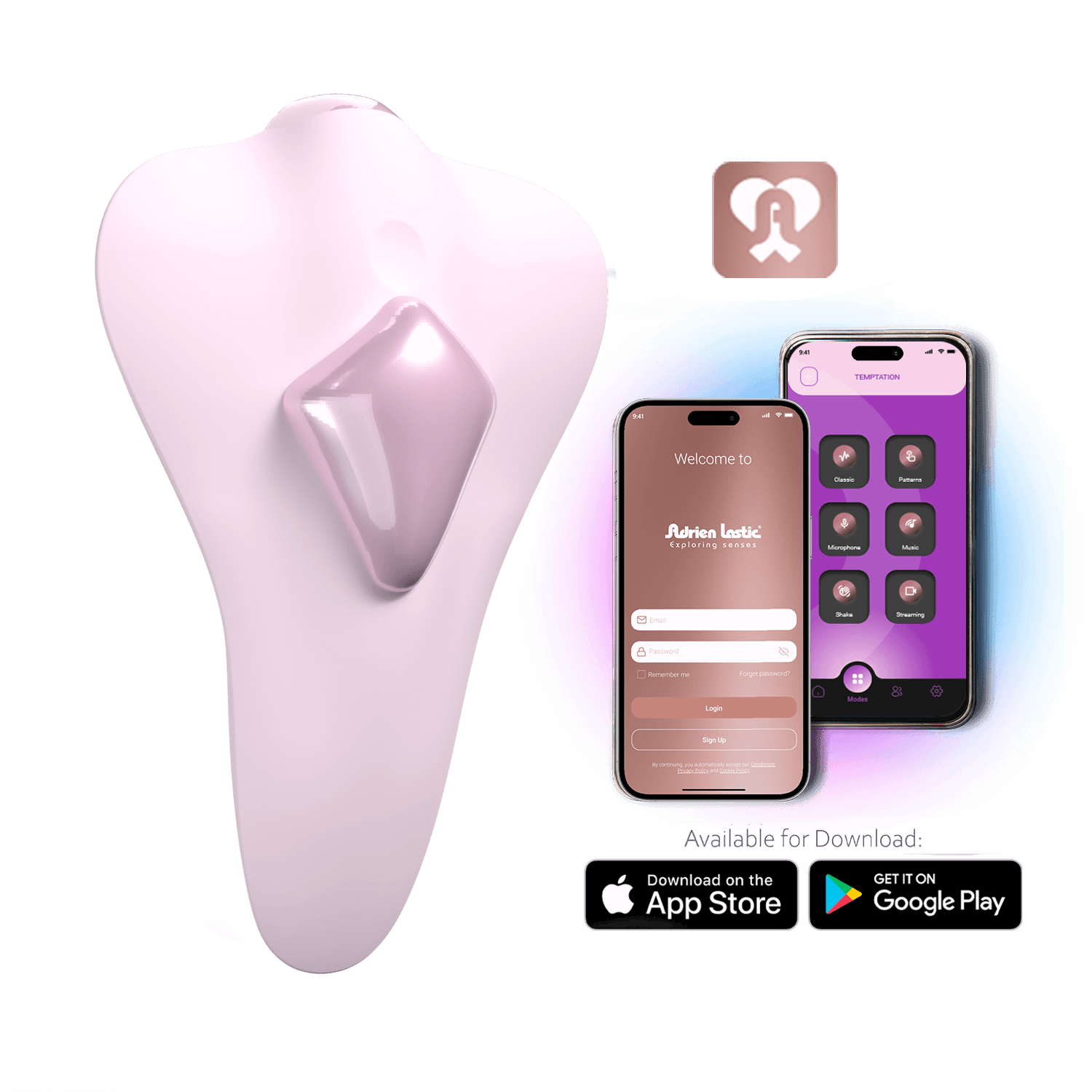 Adrien Lastic - Clitoral Stimulator with Remote Control Temptation - Pink