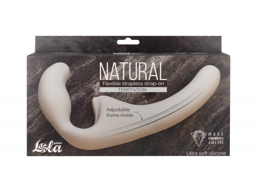 Lola Games - Tentazione Flessibile Senza Spalline con Strap-On - Beige