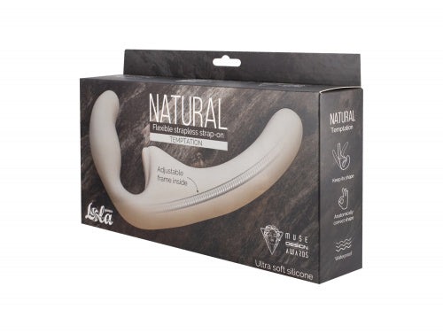 Lola Games - Tentazione Flessibile Senza Spalline con Strap-On - Beige
