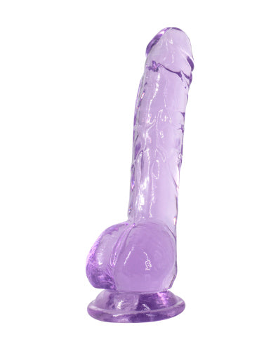 Lola Games - Luminous Transparent Dildo - Purple