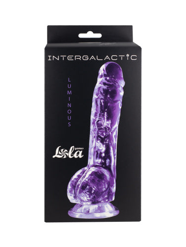 Lola Games - Luminous Transparent Dildo - Purple