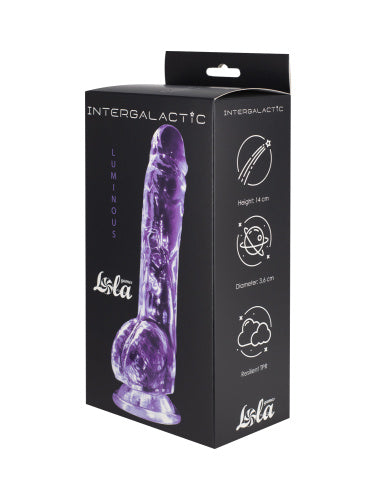 Lola Games - Luminous Transparent Dildo - Purple
