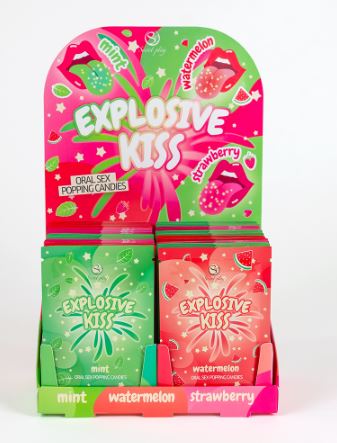 Secret Play - Display Popping Candy Menta/Fragola/Anguria - 48 Pezzi