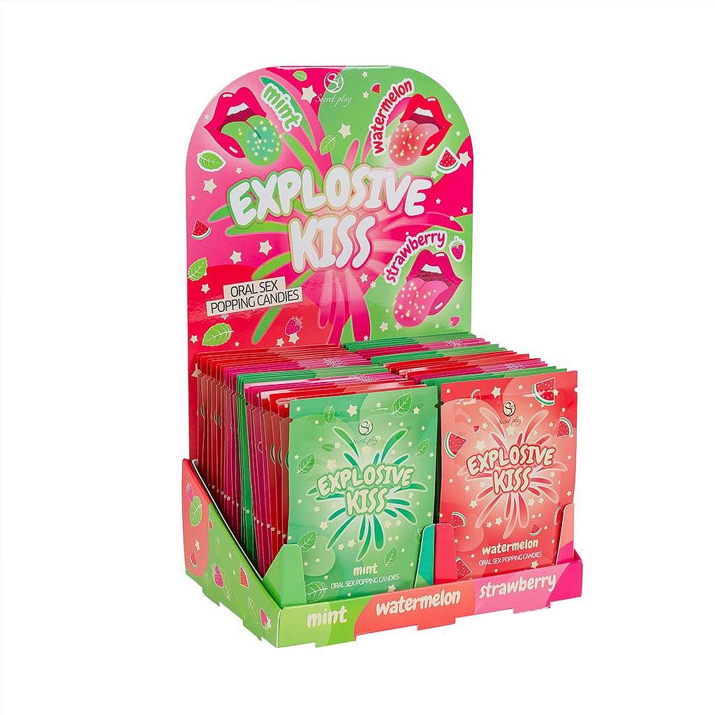 Secret Play - Display Popping Candy Menta/Fragola/Anguria - 48 Pezzi