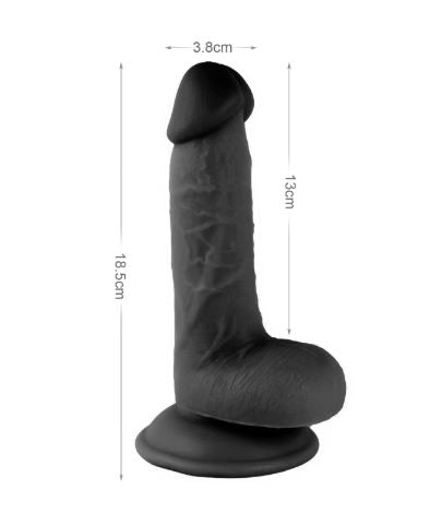 VSC Novità - Dildo Realistico Mr. Rude - Nero - 7.3"