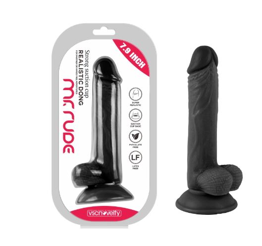 VSC Novelty - Dildo Realistico Mr. Rude - Nero - 20.1 cm