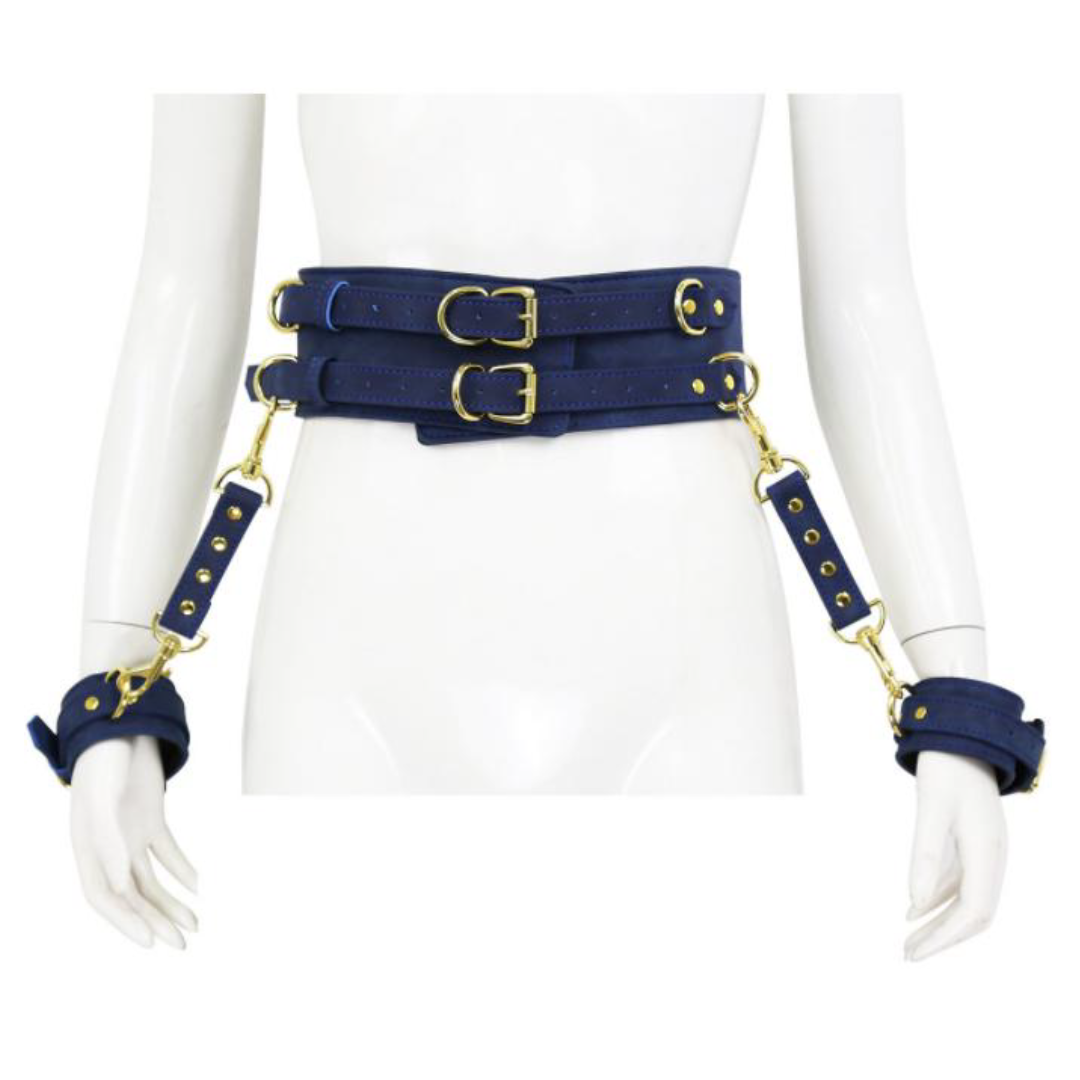 VSC Novelty - Chest Strap Handcuffs - Blue