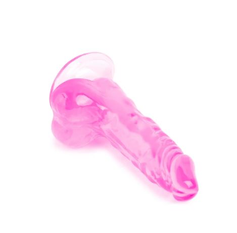 VSC Novità - Dildo Realistico Crystal Jellies Mr. Rude 13,5 cm - Rosa