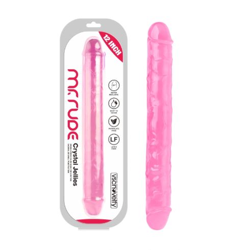 VSC Novità - Dildo doppio realistico Crystal Jellies Mr. Rude 30 cm - Rosa