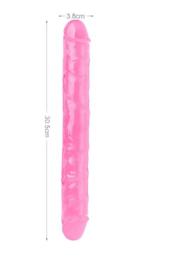 VSC Novità - Dildo doppio realistico Crystal Jellies Mr. Rude 30 cm - Rosa