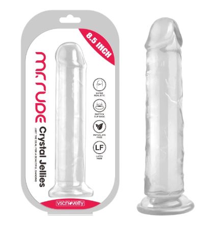 VSC Novelty - Dildo Realistico Crystal Jellies Mr. Rude 8.5" - Trasparente