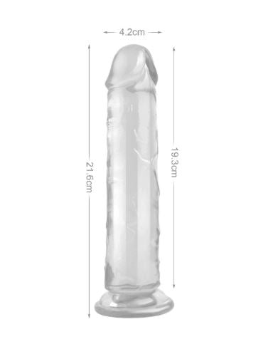 VSC Novelty - Dildo Realistico Crystal Jellies Mr. Rude 8.5" - Trasparente