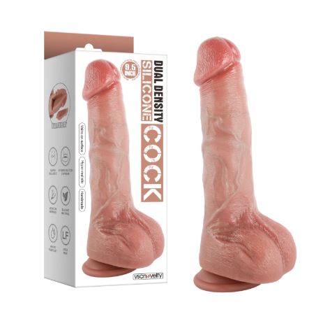 VSC Novelty - Dildo Realistico Doppio Strato Effetto Naturale - 24 cm