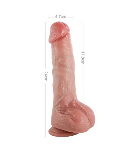 VSC Novelty - Dildo Realistico Doppio Strato Effetto Naturale - 24 cm