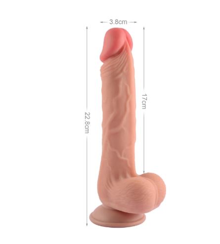 VSC Novelty - Dildo Doppio Strato Realistico con Pelle Scivolosa - 23 cm
