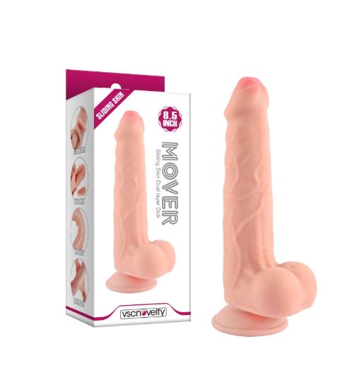 VSC Novelty - Dildo a doppio strato scorrevole realistico - 8,5"