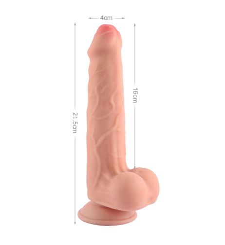 VSC Novelty - Dildo a doppio strato scorrevole realistico - 8,5"