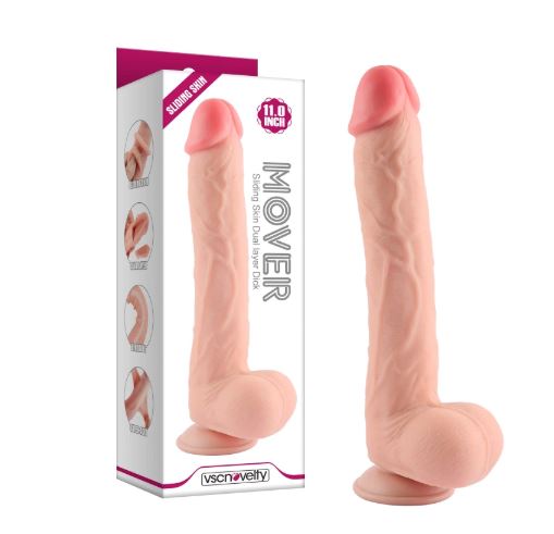 VSC Novelty - Dildo Doppio Strato Realistico con Pelle Scorrevole - 11"