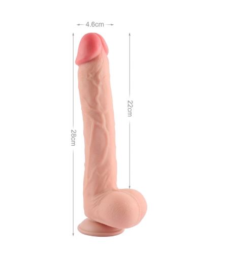 VSC Novelty - Dildo Doppio Strato Realistico con Pelle Scorrevole - 11"