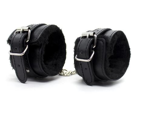 VSC Novelty - Adjustable Faux Leather Cuffs - Black