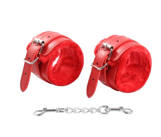 VSC Novelty - Adjustable Eco-Leather Handcuffs - Red