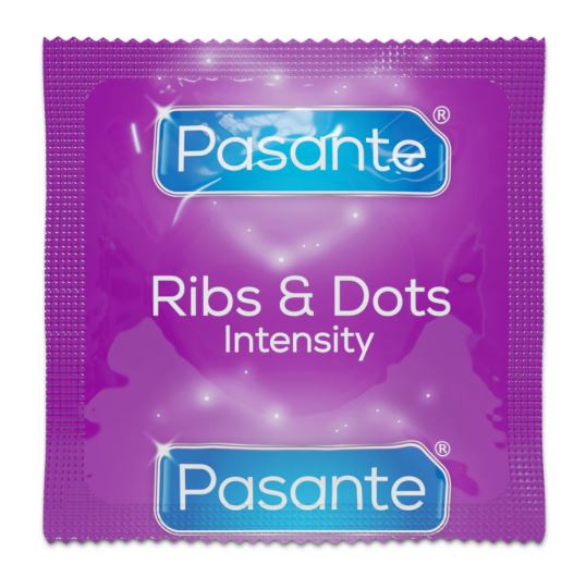 Pasante - Preservativi Rilievi e Punti Intensity - Confezione da 12 Pezzi