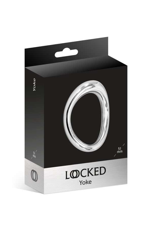 Bloccato - Cockring in metallo dalla forma ergonomica 5,10 cm - Yoke