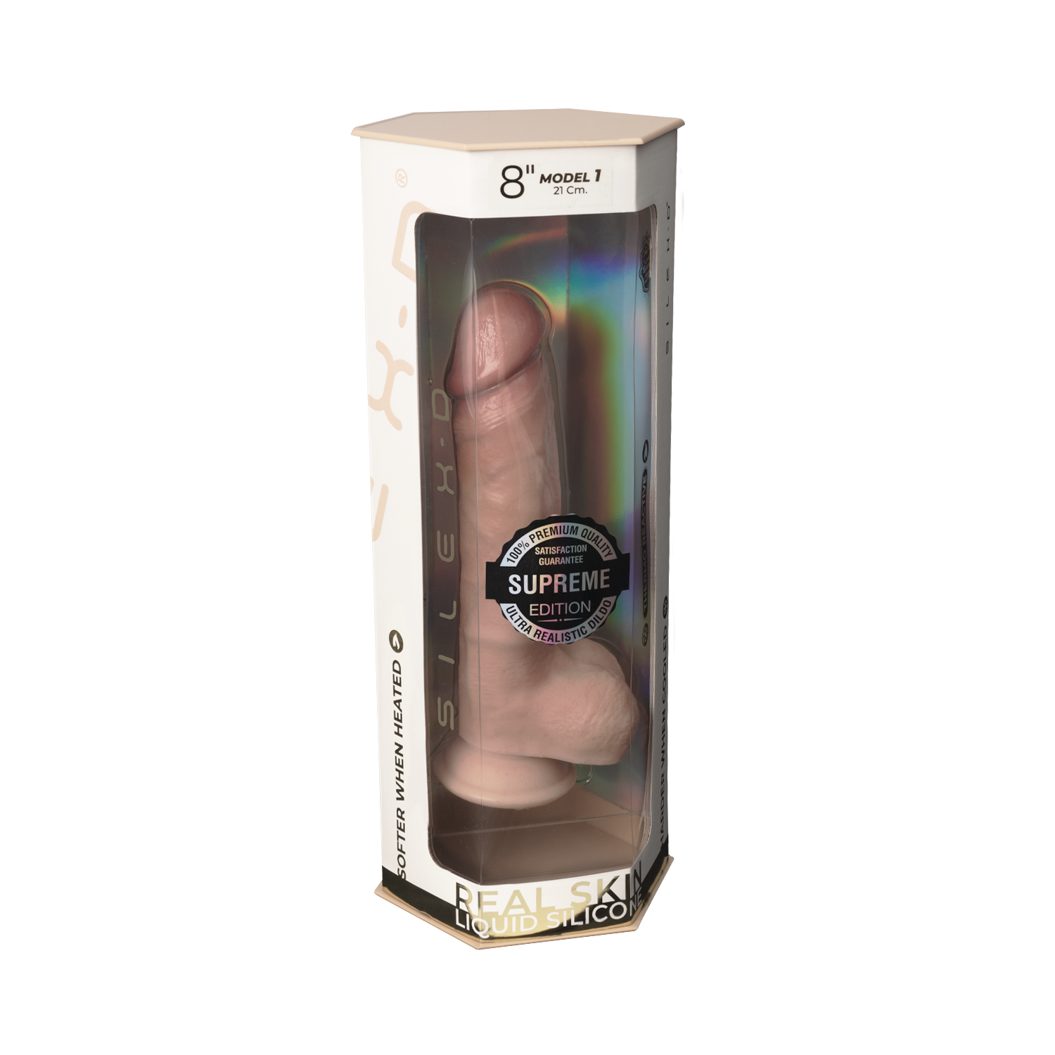 Silexd - Dildo Premium Modello Pelle Reale 1 - 20 cm