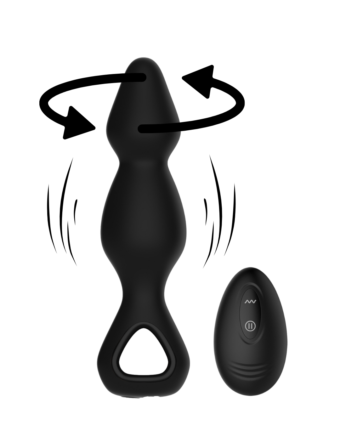 Winyi - Anal Beads Vibranti e Rotanti con Telecomando - Jeff