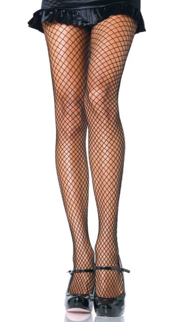 Industrial fishnet tights in black elastane