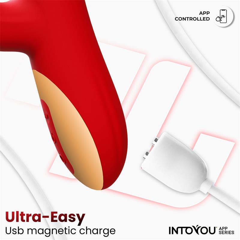 Into You - Ascen - Thrusting Vibrator con Movimento Wave e Stimolazione Clitoridea con Pallina + APP