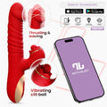Into You - Ascen - Thrusting Vibrator con Movimento Wave e Stimolazione Clitoridea con Pallina + APP