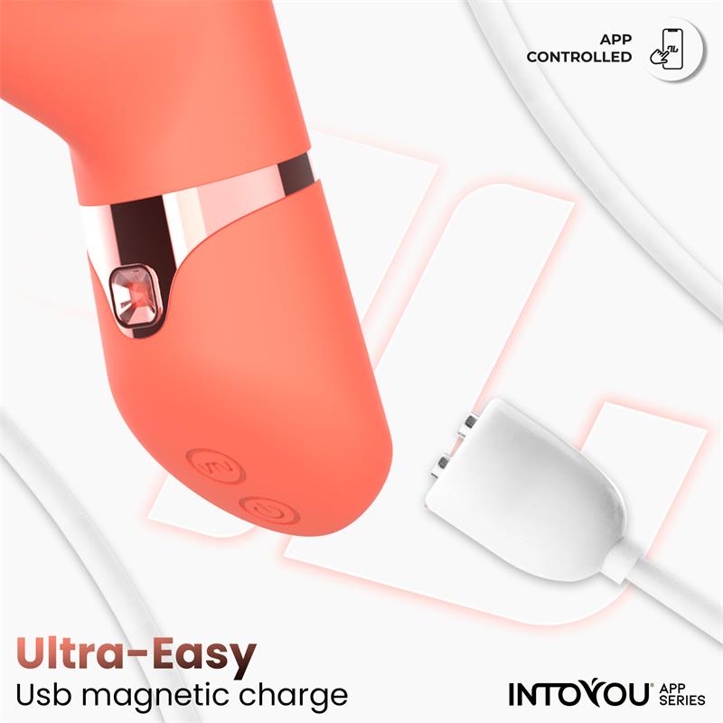 Into You - Mindy - Vibratore con Anello di Palline Interne Su e Giù e Movimento Finger e Tapping Clitorideo + APP