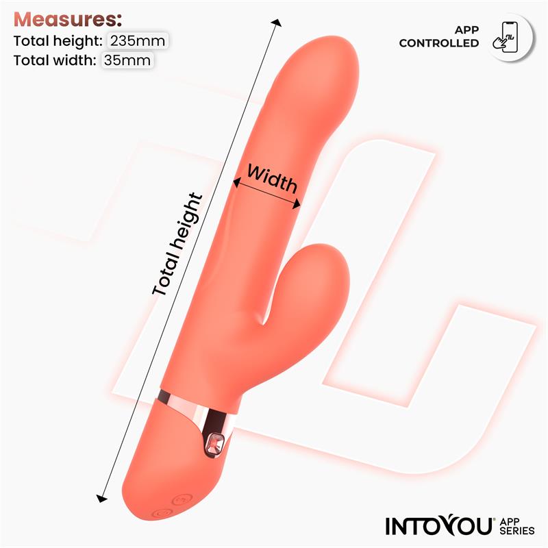 Into You - Mindy - Vibratore con Anello di Palline Interne Su e Giù e Movimento Finger e Tapping Clitorideo + APP