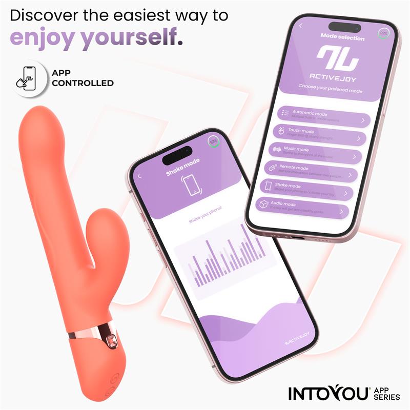 Into You - Mindy - Vibratore con Anello di Palline Interne Su e Giù e Movimento Finger e Tapping Clitorideo + APP