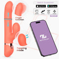 Into You - Mindy - Vibratore con Anello di Palline Interne Su e Giù e Movimento Finger e Tapping Clitorideo + APP