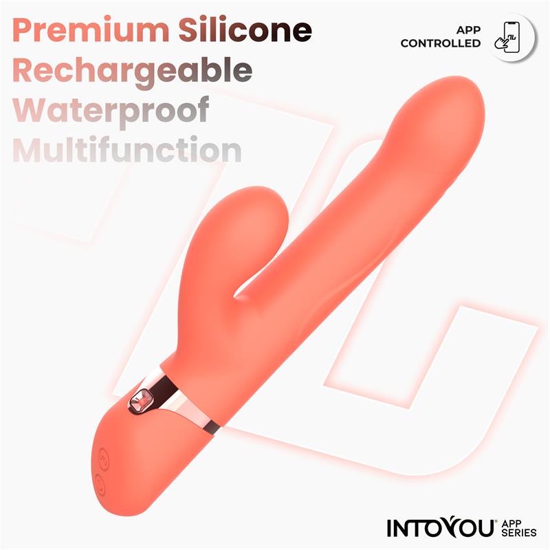 Into You - Mindy - Vibratore con Anello di Palline Interne Su e Giù e Movimento Finger e Tapping Clitorideo + APP