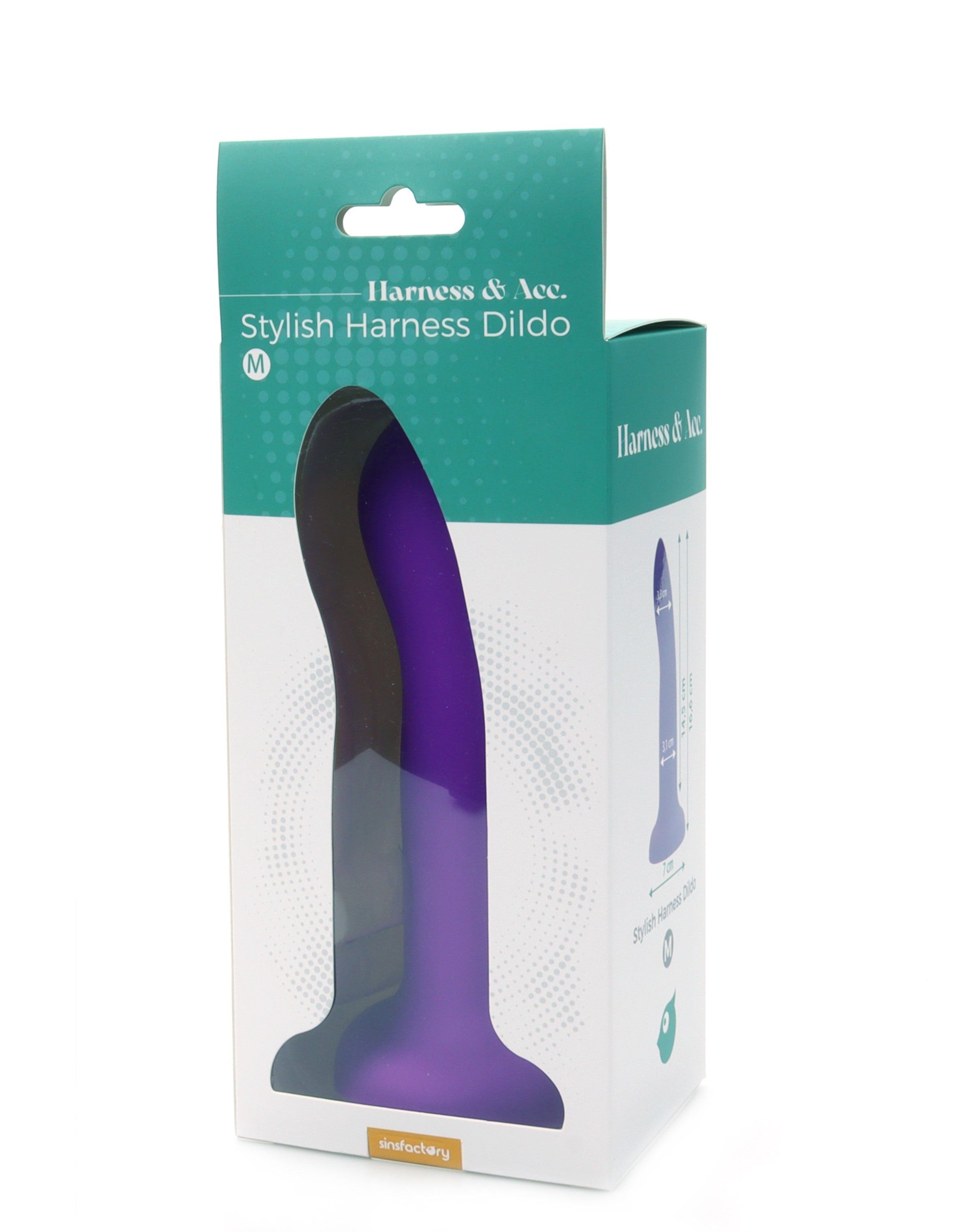SinsFactory - Elegante Dildo con Imbracatura 17 cm - M