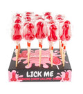 Secret Play - Hot and Spicy Lollipop Display in the Shape of a Penis - Cherry Flavor - 40 pcs