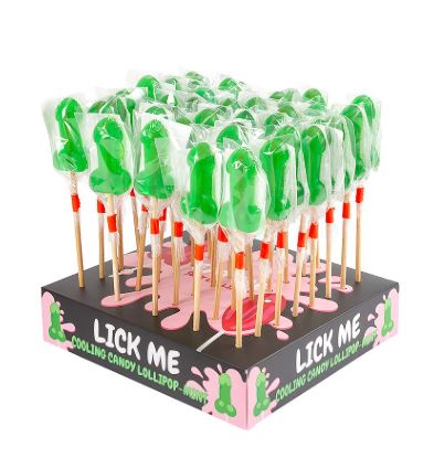 Secret Play - Espositore Lecca Lecca Effetto Freddo a Forma di Pene - Gusto Menta - 40 pz