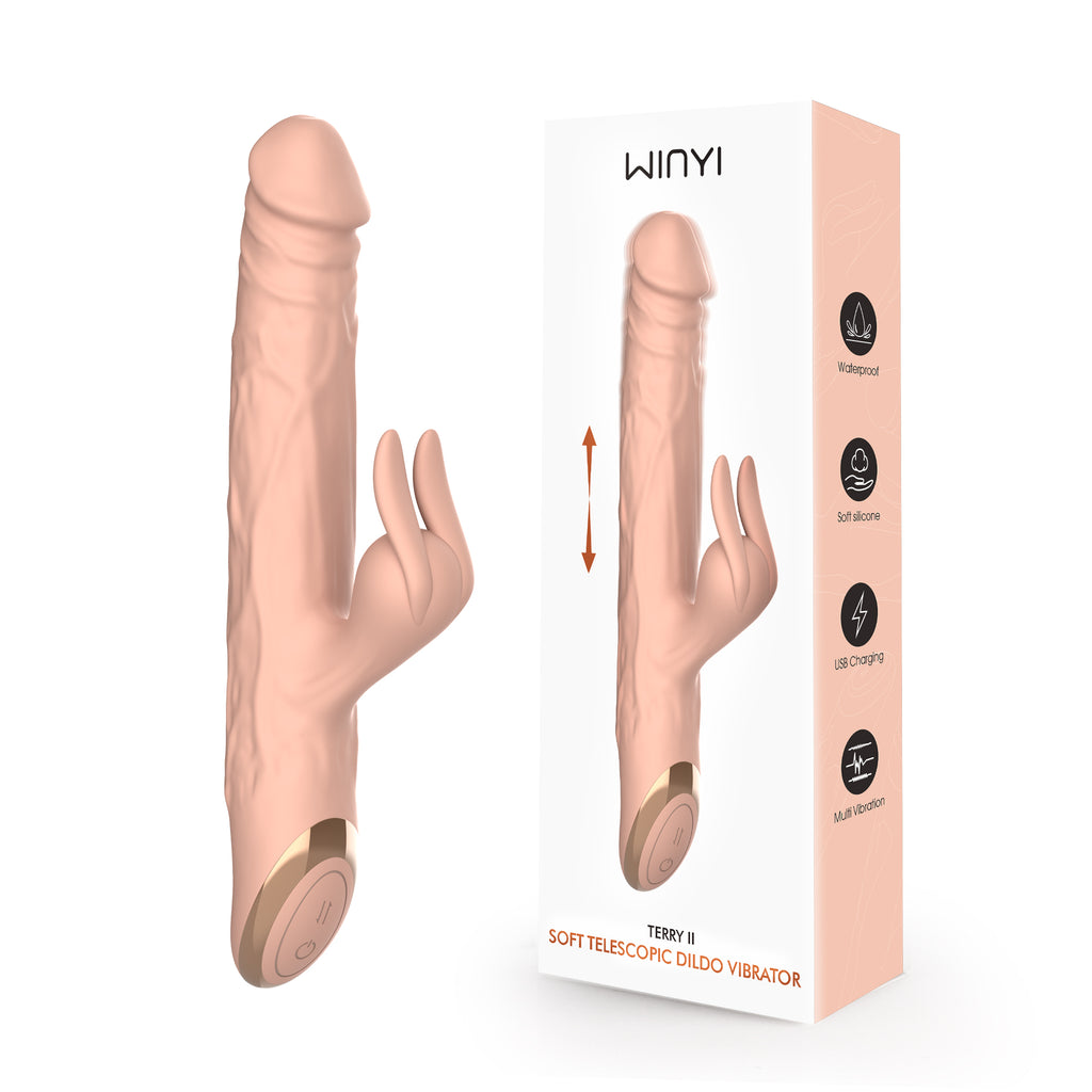 Winyi - Vibratore Rabbit & a Spinta Realistico Soft Touch - Terry II - Color Carne