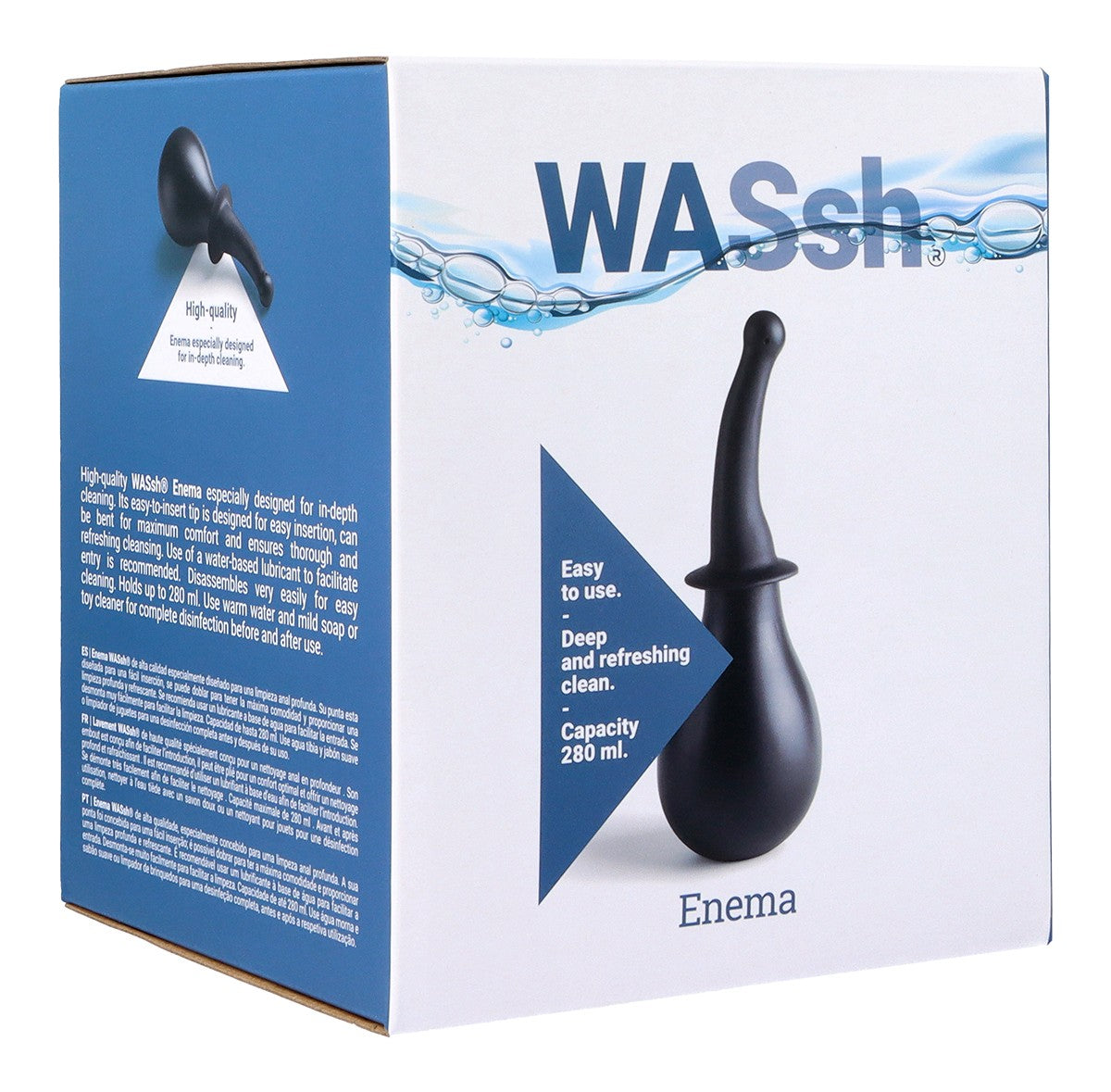 PERETTA RETTALE PER CLISTERE NERA 280 ML