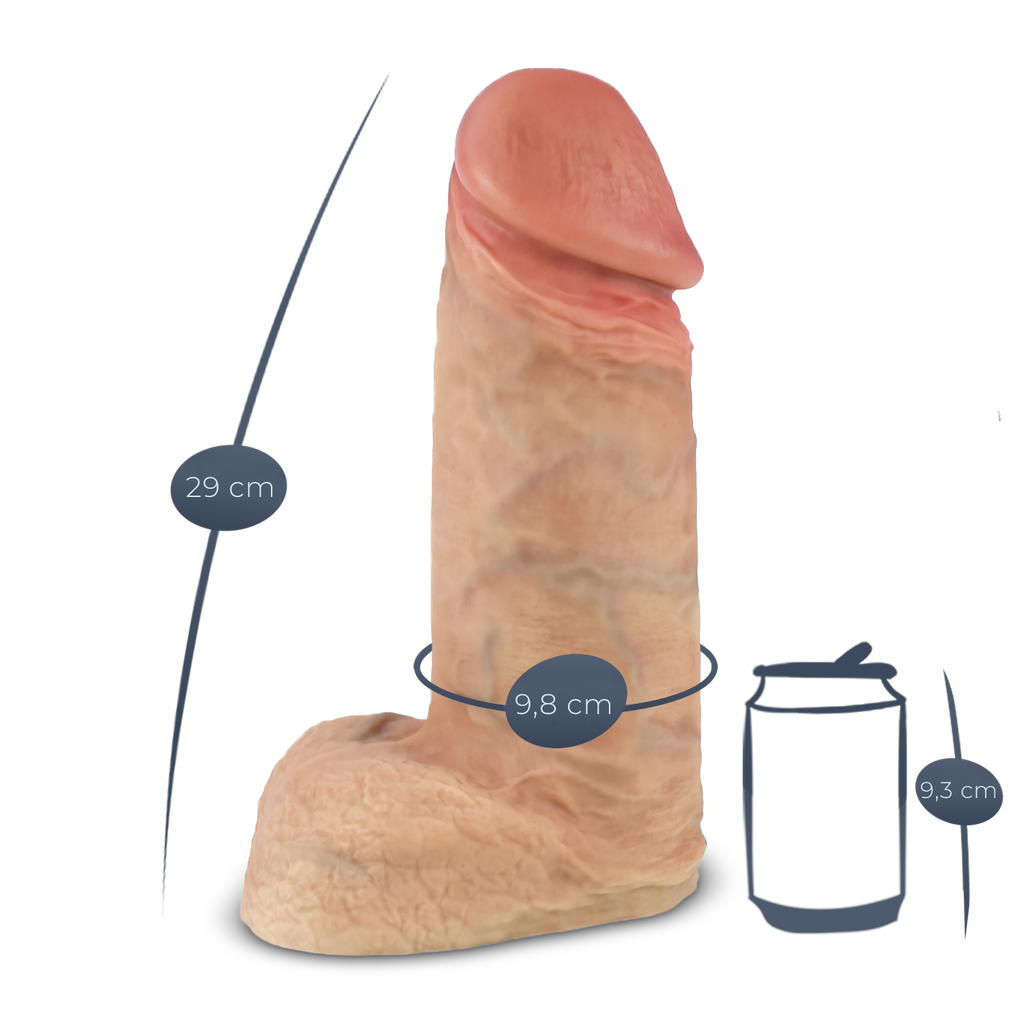 Silexd - Dildo Premium Modello Real Skin 1 - 28 cm
